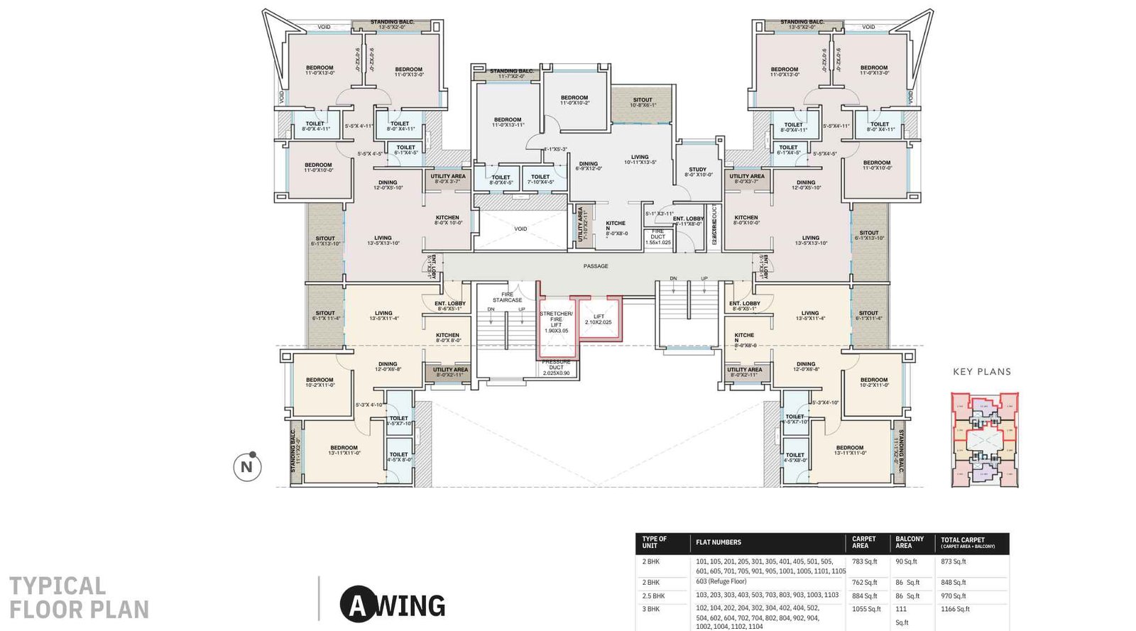 Vasundhara-typical-floor-plan-wing-a